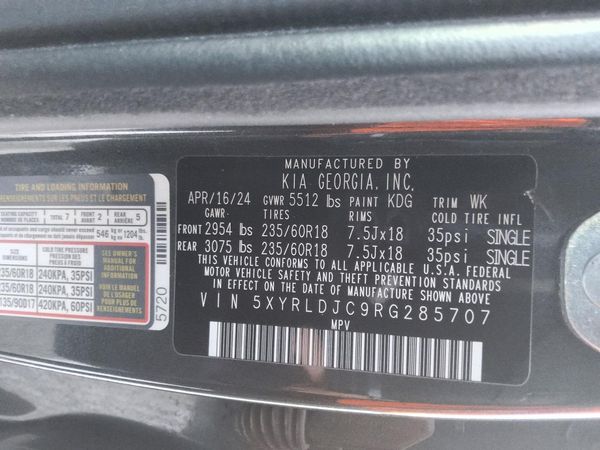 2024 KIA SORENTO S — VINS