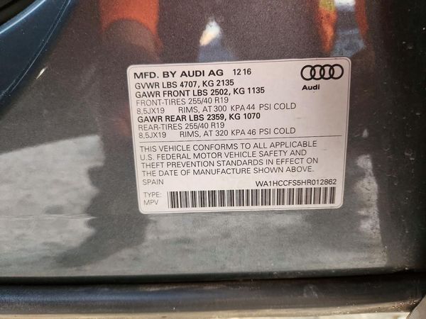 2017 AUDI Q3 Premium Plus — VINS
