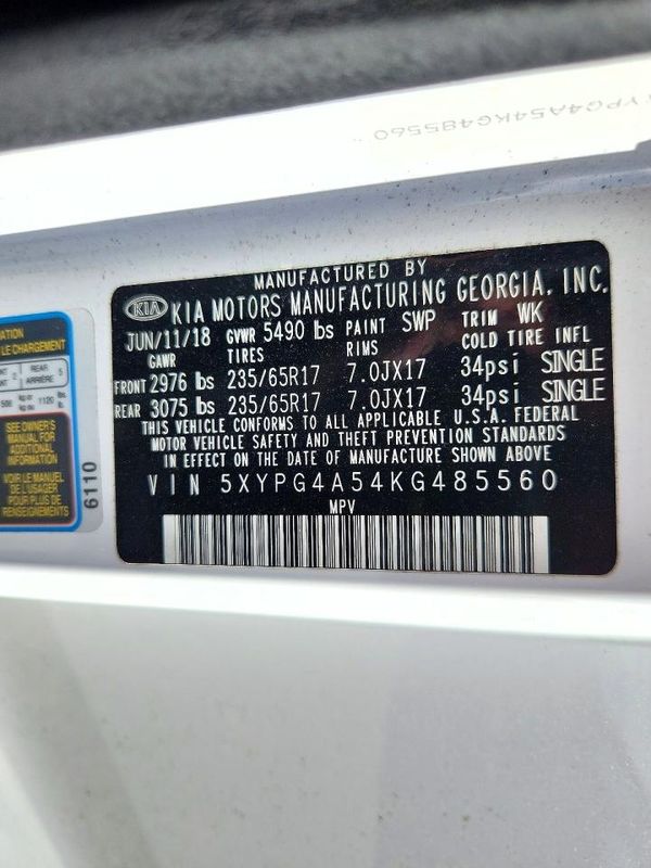 2019 KIA SORENTO L, LX, S — VINS