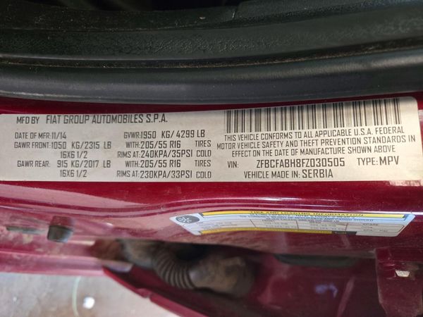 2015 FIAT 500 EASY(US), SPORT (CAN) — VINS