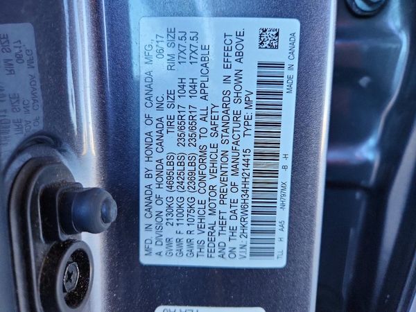 2017 HONDA CRV LX — VINS