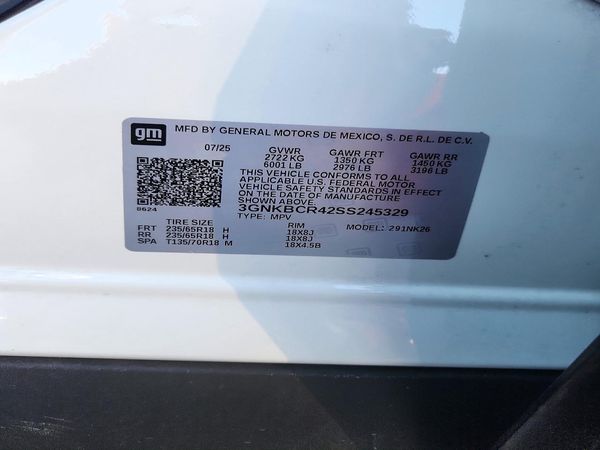 2025 CHEVROLET BLAZER 2LT — VINS
