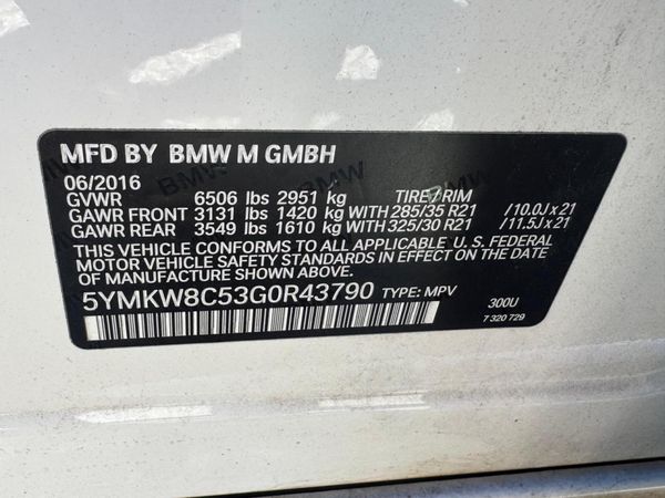 2016 BMW X6 X6 M