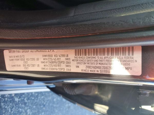 2014 FIAT 500 TREKKING — VINS