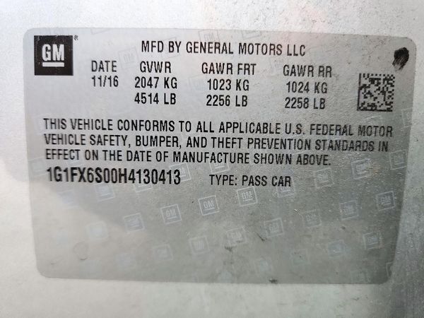 2017 CHEVROLET BOLT Premier — VINS