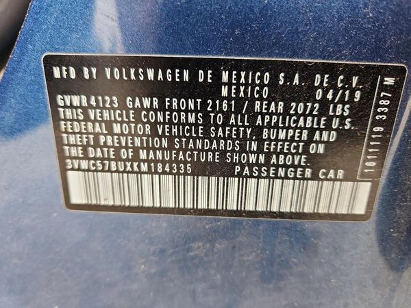 2019 VOLKSWAGEN JETTA S, SE, R-Line — VINS