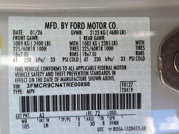 2026 FORD BRONCO SPORT Outer Banks — VINS
