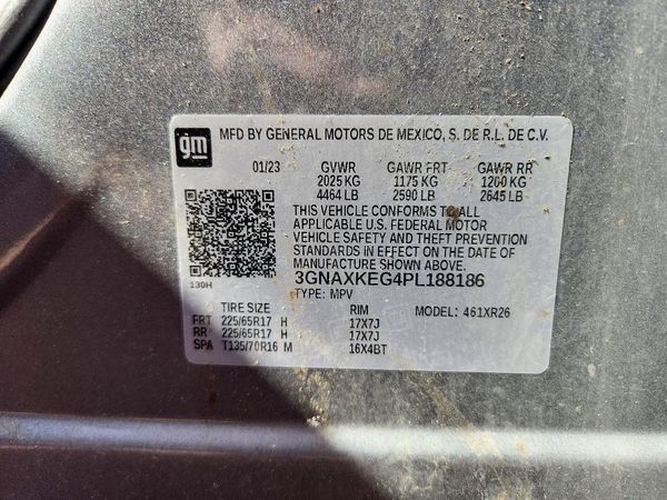 2023 CHEVROLET EQUINOX LT (1LT) — VINS