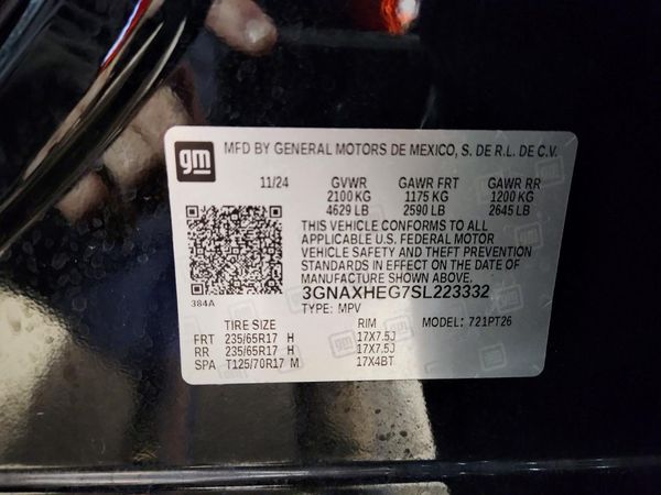 2025 CHEVROLET EQUINOX 1LT — VINS