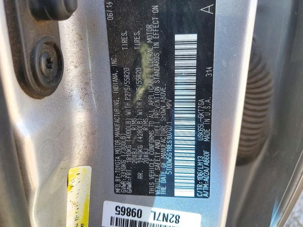 2014 TOYOTA SEQUOIA Platinum Grade — VINS