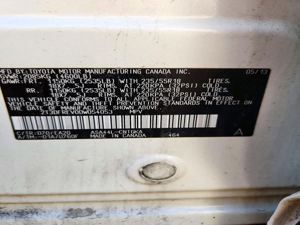 2013 TOYOTA RAV4 High — VINS