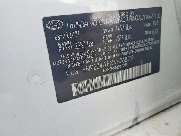 2019 HYUNDAI SONATA