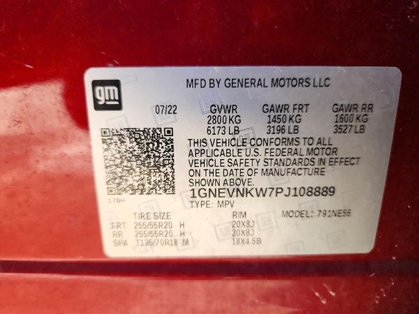 2023 CHEVROLET TRAVERSE High Country — VINS