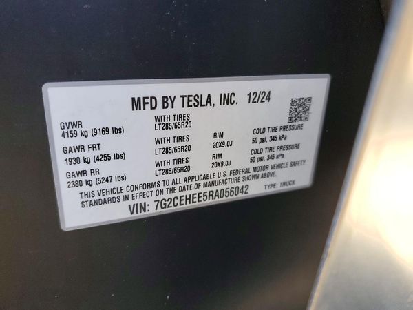 2024 TESLA CYBERTRUCK — VINS
