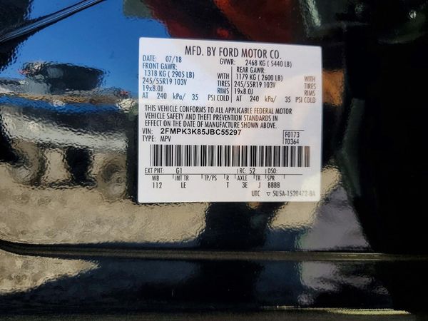 2018 FORD EDGE Titanium — VINS
