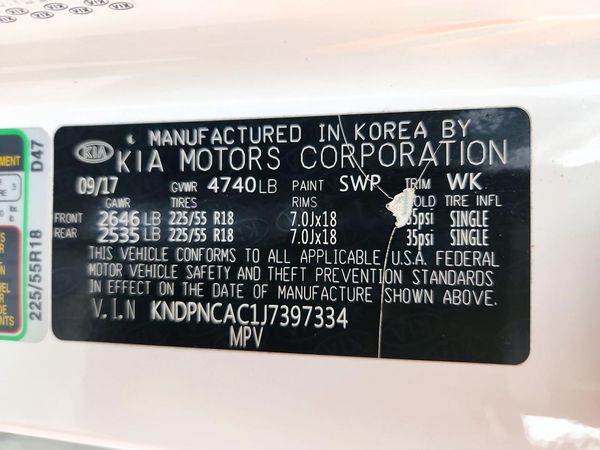 2018 KIA SPORTAGE QL — VINS