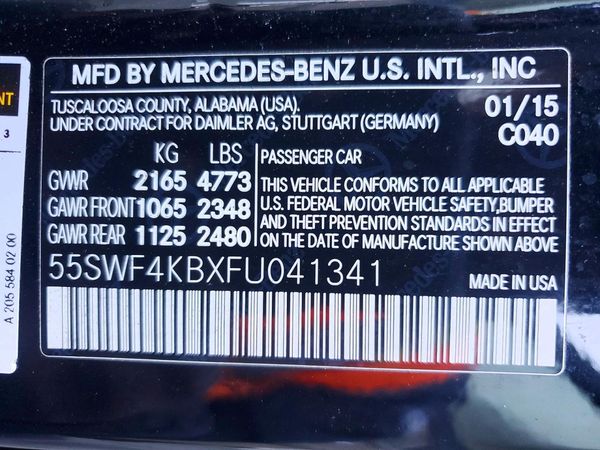 2015 MERCEDES-BENZ C-CLASS 4-MATIC — VINS
