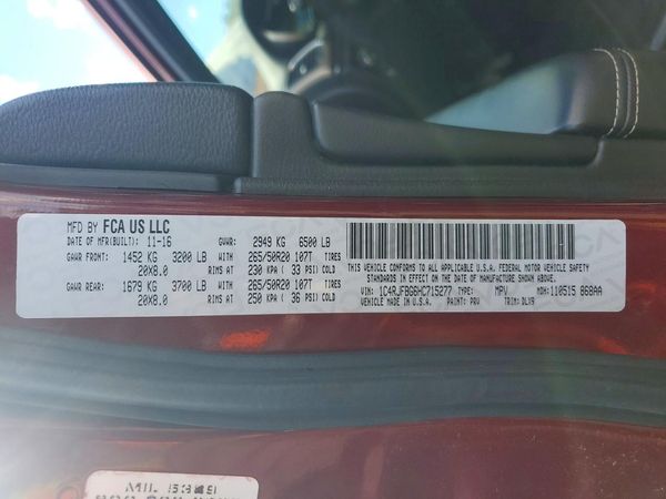 2017 JEEP CHEROKEE Limited — VINS
