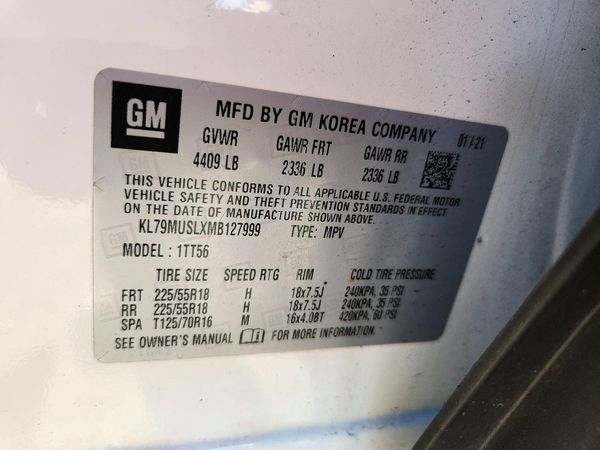 2021 CHEVROLET TRAILBLAZE RS — VINS