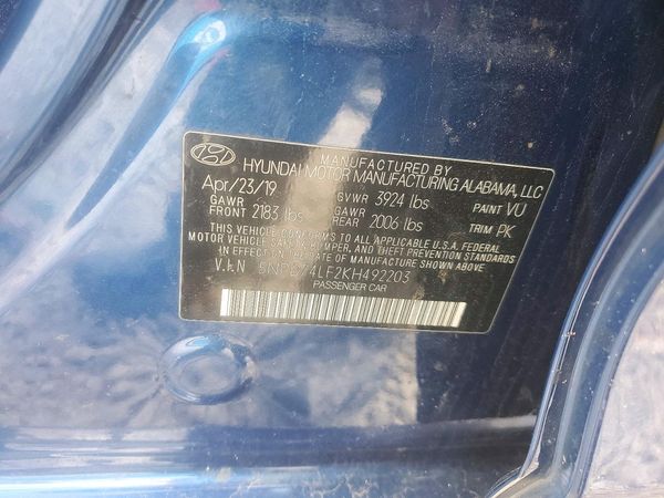 2019 HYUNDAI ELANTRA SE — VINS