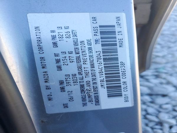 2012 MAZDA 3 Touring/GS — VINS