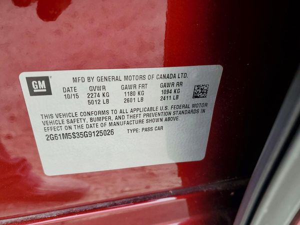 2016 CADILLAC XTS Luxury — VINS