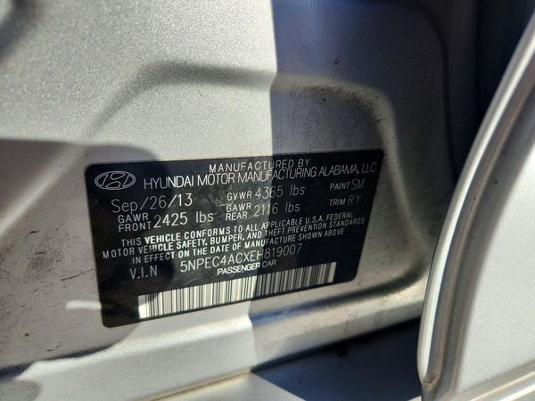 2014 HYUNDAI SONATA — VINS