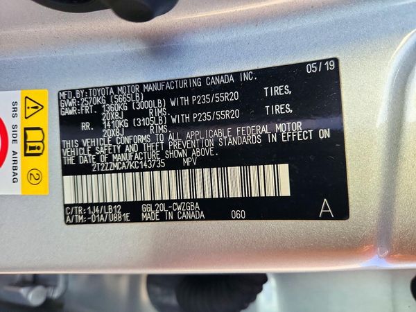 2019 LEXUS RX 350 350 Base/F Sport — VINS