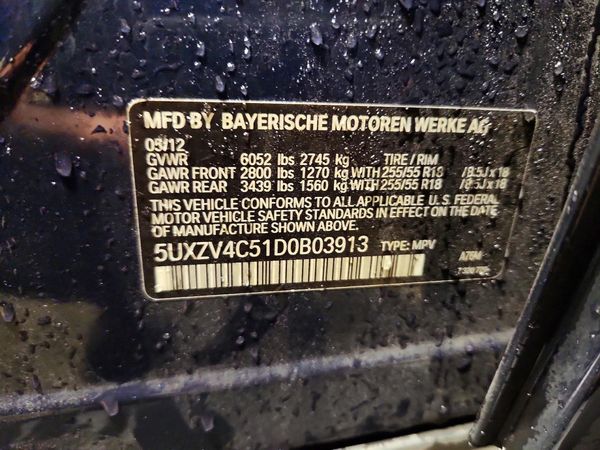 2013 BMW X5 xDrive35i — VINS