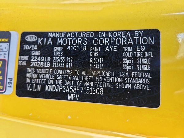2015 KIA SOUL GLS(Middle grade) — VINS