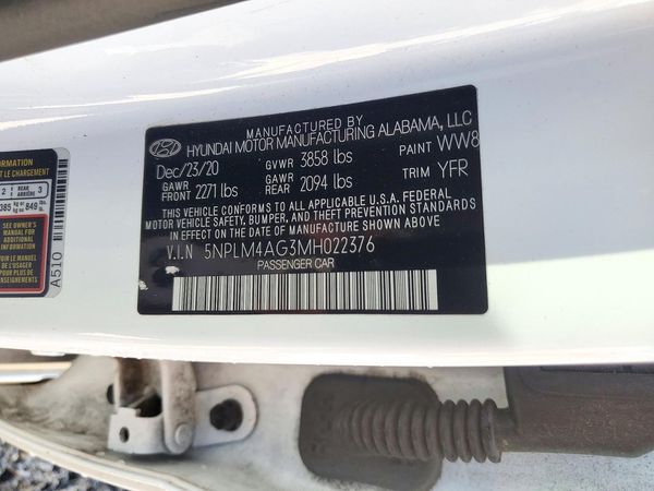 2021 HYUNDAI ELANTRA SEL — VINS