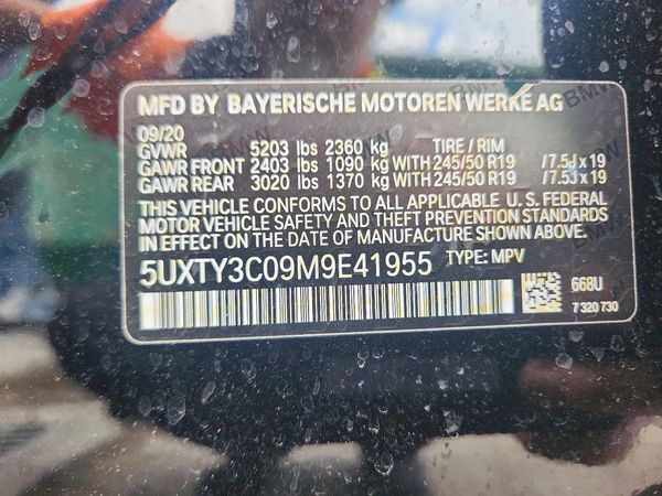 2021 BMW X3 sDrive30i — VINS
