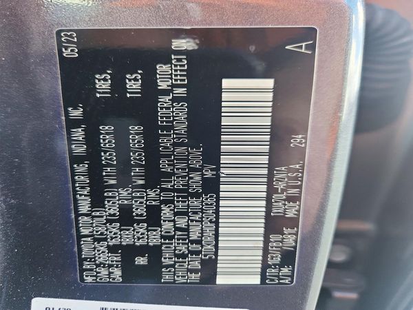 2023 TOYOTA HIGHLANDER — VINS