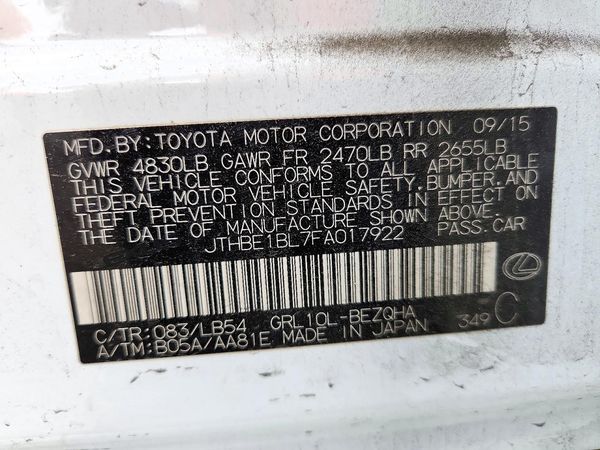 2015 LEXUS GS 350 — VINS
