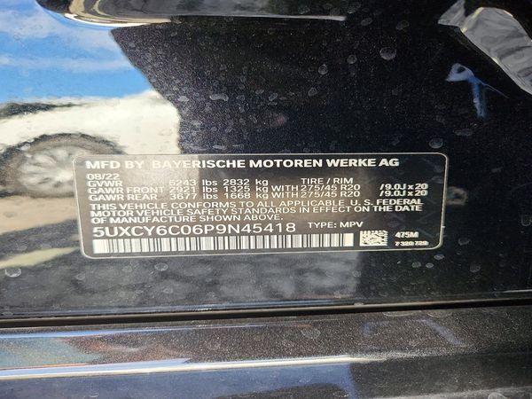 2023 BMW X6 xDrive40i — VINS