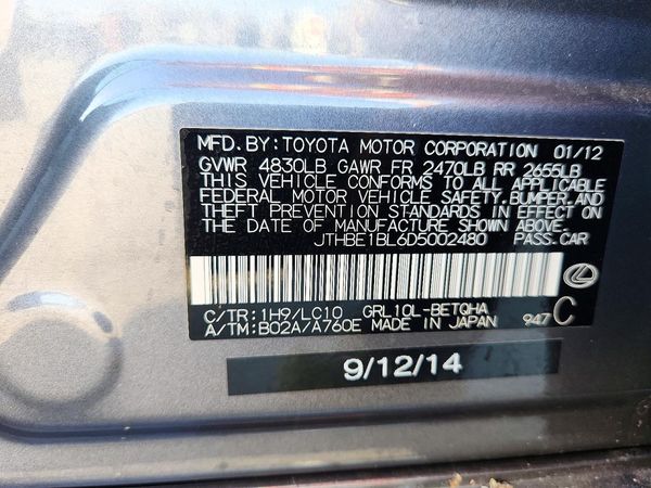 2013 LEXUS GS 350 — VINS