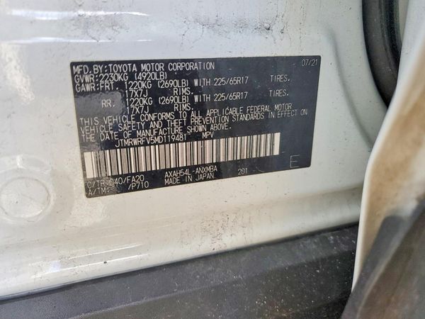 2021 TOYOTA RAV4 XLE HV