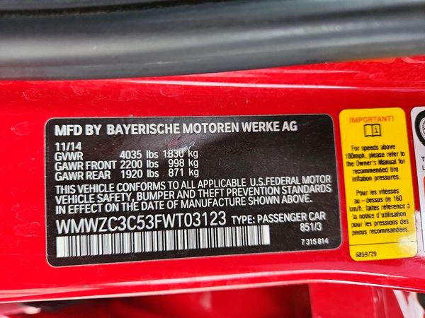 2015 MINI COOPER — VINS