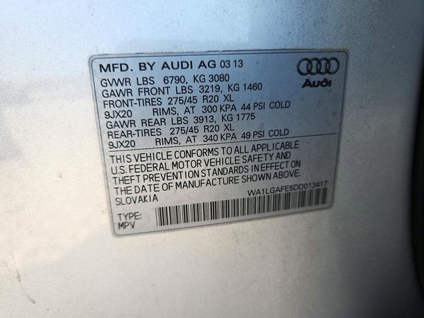 2013 AUDI Q7 Premium Plus — VINS