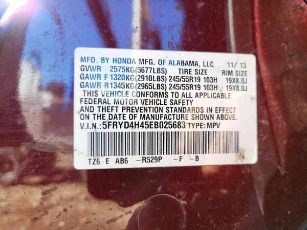 2014 ACURA MDX SH-AWD Tech — VINS