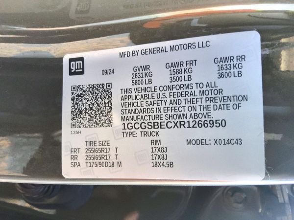2024 CHEVROLET COLORADO Work Truck — VINS