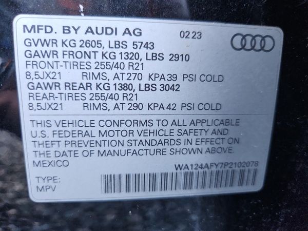 2023 AUDI SQ5 quattro Premium Plus — VINS