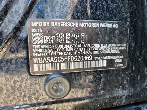 2015 BMW 5 SERIES — VINS