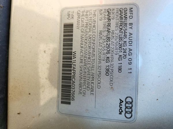 2012 AUDI Q5 Premium Plus — VINS