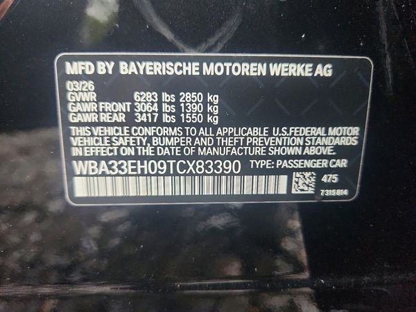 2026 BMW 740 xDrive — VINS