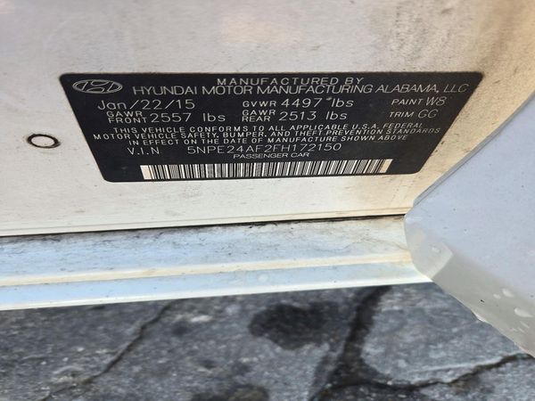 2015 HYUNDAI SONATA SE, ECO — VINS
