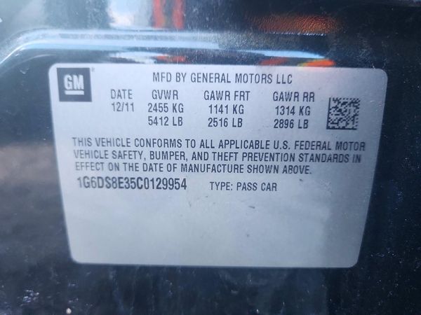 2012 CADILLAC CTS Premium — VINS