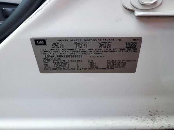 2013 CHEVROLET EQUINOX 2LT — VINS
