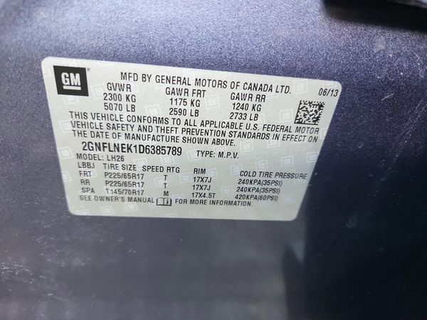 2013 CHEVROLET EQUINOX 2LT — VINS