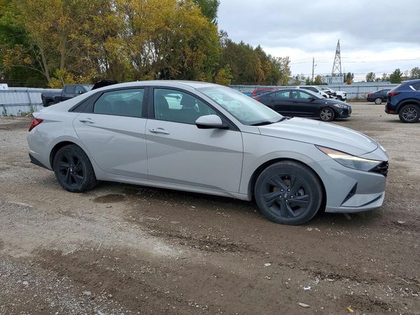 2021 HYUNDAI ELANTRA Blue — Passenger 3/4